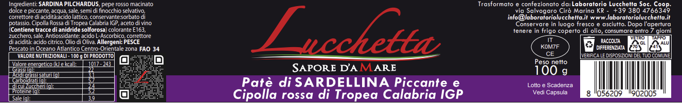 Patè di Sardellina Piccante e Cipolla Rossa di Tropea IGP