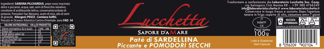 Patè di Sardellina Piccante e Pomodori secchi